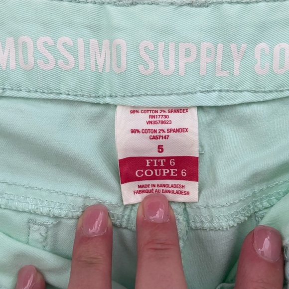 Mission sea foam green khaki size 5 - Picture 3 of 3